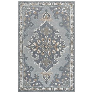 Alora Decor Cascade 10' x 13' Gray/Lt. Gray/Dk Beige/Blue Gray Area Rug