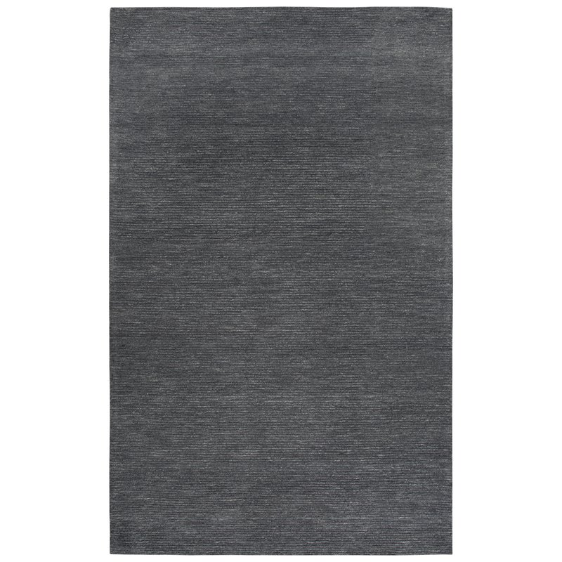 Alora Decor Emerson 9' x 12' Solid Dk. Grey/Gray/Rust/Blue Hand-Tufted Area Rug