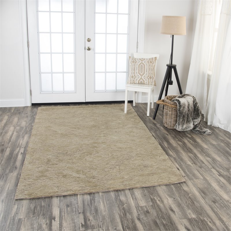 Alora Decor Emerson 10' x 13' Diamond Brown/Gray/Rust/Blue Hand-Tufted Area Rug
