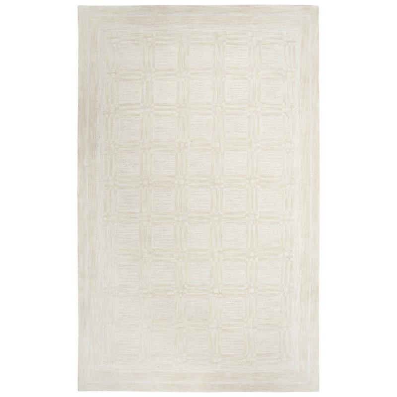 Alora Decor Emerson 10' x 13' Squares Beige/Gray/Rust/Blue Hand-Tufted Area Rug