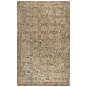 Alora Decor Emerson 9' x 12' Squares Brown/Gray/Rust/Blue Hand-Tufted Area Rug