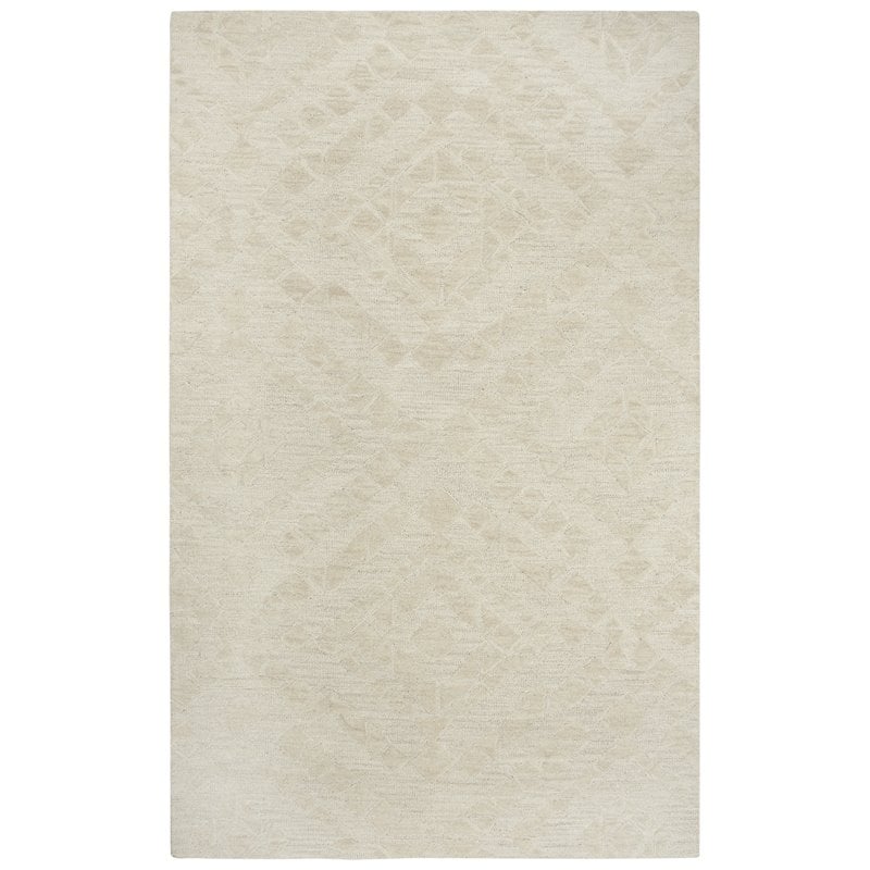Alora Decor Emerson 9' x 12' Diamond Beige/Gray/Rust/Blue Hand-Tufted Area Rug