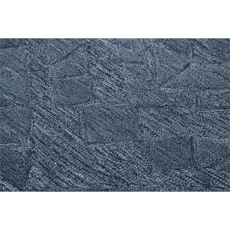 Alora Decor Emerson 10' x 13' Diamond Blue/Gray/Rust/Blue Hand-Tufted Area Rug