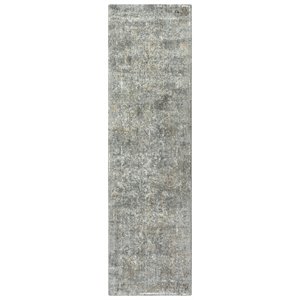 Alora Decor Essential 2'6&quot x 8' Classic/Modeled Gray/Ivory Hybrid Area Rug