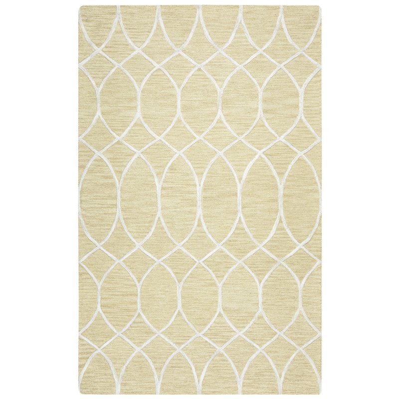 Alora Decor Berlin 5' x 8' Trellis Beige/Gray/Rust/Blue Hand-Tufted Area Rug
