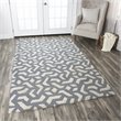 Alora Decor Berlin 9' x 12' Off White Gray Rust Blue Hand-Tufted Area Rug