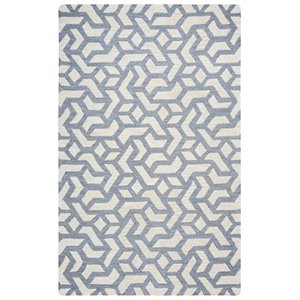 Alora Decor Berlin 9' x 12' Off White Gray Rust Blue Hand-Tufted Area Rug