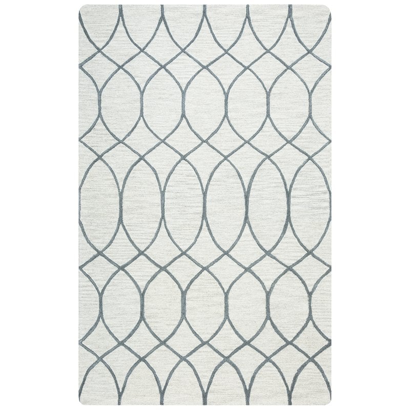Alora Decor Berlin 10' x 14' Trellis Khaki/Gray/Rust/Blue Hand-Tufted Area Rug