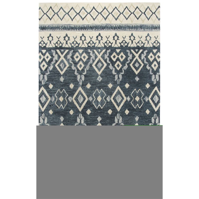 Alora Decor Lavine 10' x 13' Tribal Motif Natural/Gray/Dk Blue/Blue Area Rug