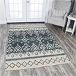Alora Decor Lavine 9' x 12' Tribal Motif Natural/Gray/Dk Blue/Blue Area Rug