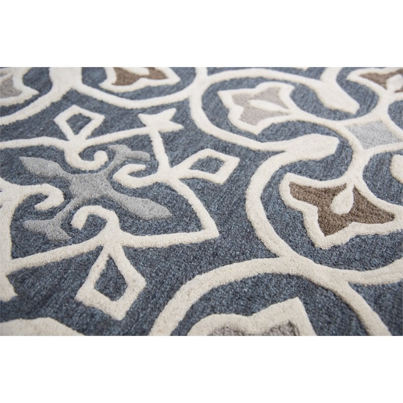 Alora Decor Lavine 10' x 13' Blue/Gray/Natural/Taupe/Gray Hand-Tufted Rug