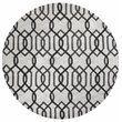 Alora Decor Berlin 10' Round Trellis Grey/Gray/Rust/Blue Hand-Tufted Area Rug