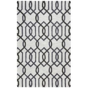 Alora Decor Berlin 9' x 12' Trellis Grey/Gray/Rust/Blue Hand-Tufted Area Rug
