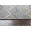 Alora Decor Cascade 10' x 13' Gray/Natural/Gray/Aqua Hand-Tufted Area Rug