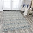 Alora Decor Cascade 9' x 12' Gray/Natural/Gray/Aqua Hand-Tufted Area Rug