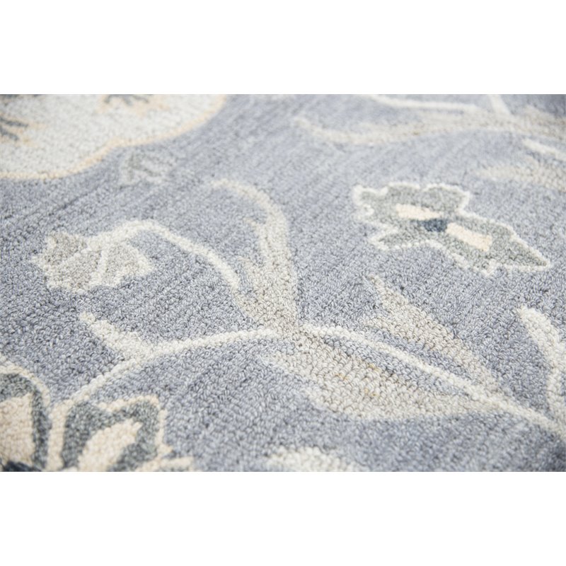 Alora Decor Cascade 9' x 12' Floral Gray/Taupe/Tan Hand-Tufted Area Rug