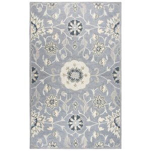 Alora Decor Cascade 9' x 12' Floral Gray/Taupe/Tan Hand-Tufted Area Rug