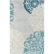 Alora Decor Charming 10' Round Blue/Gray/Rust/Blue Hand-Tufted Area Rug