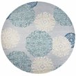 Alora Decor Charming 10' Round Blue/Gray/Rust/Blue Hand-Tufted Area Rug