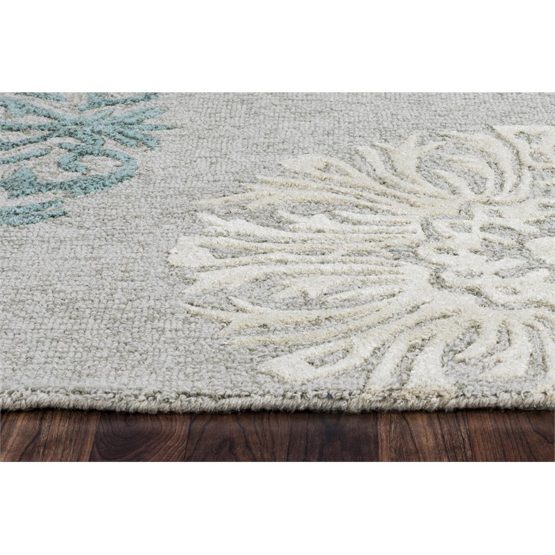 Alora Decor Charming 12' x 15' Blue/Gray/Rust/Blue Hand-Tufted Area Rug