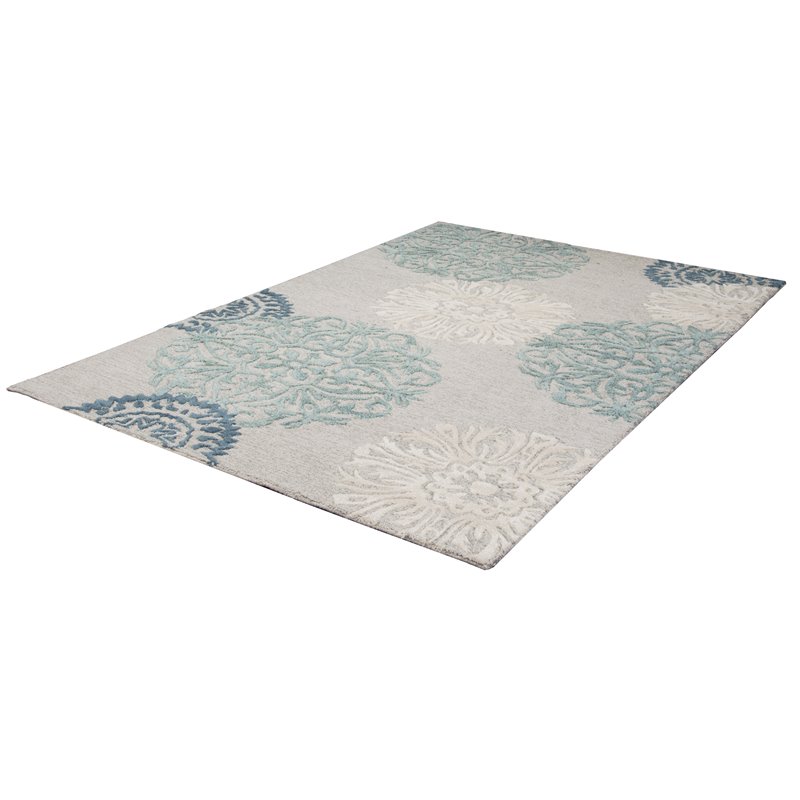 Alora Decor Charming 12' x 15' Blue/Gray/Rust/Blue Hand-Tufted Area Rug