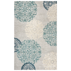Alora Decor Charming 12' x 15' Blue/Gray/Rust/Blue Hand-Tufted Area Rug