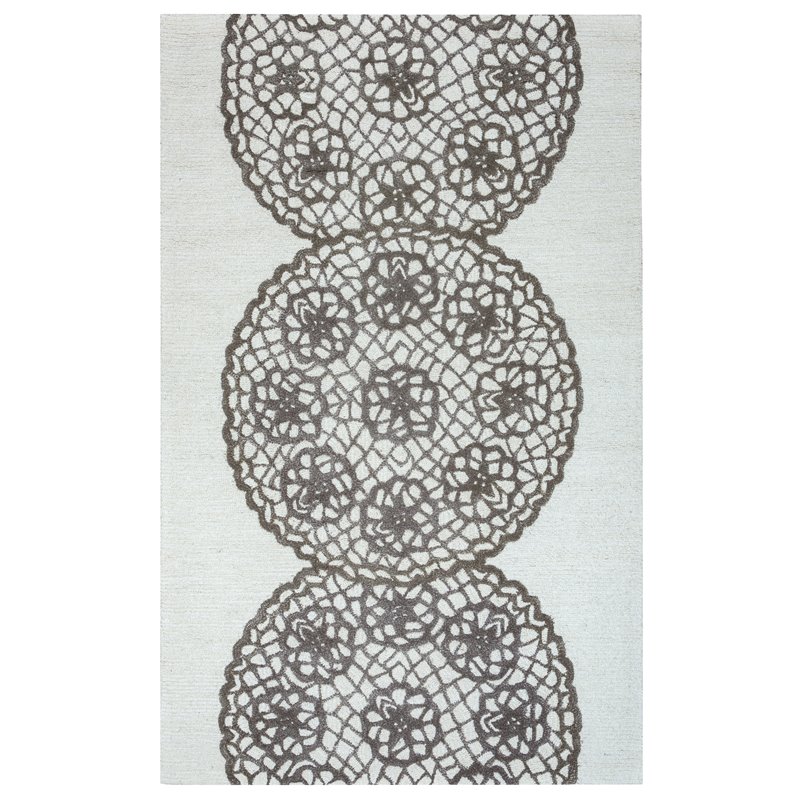 Alora Decor Charming 10' x 14' Grey/Gray/Rust/Blue Hand-Tufted Area Rug
