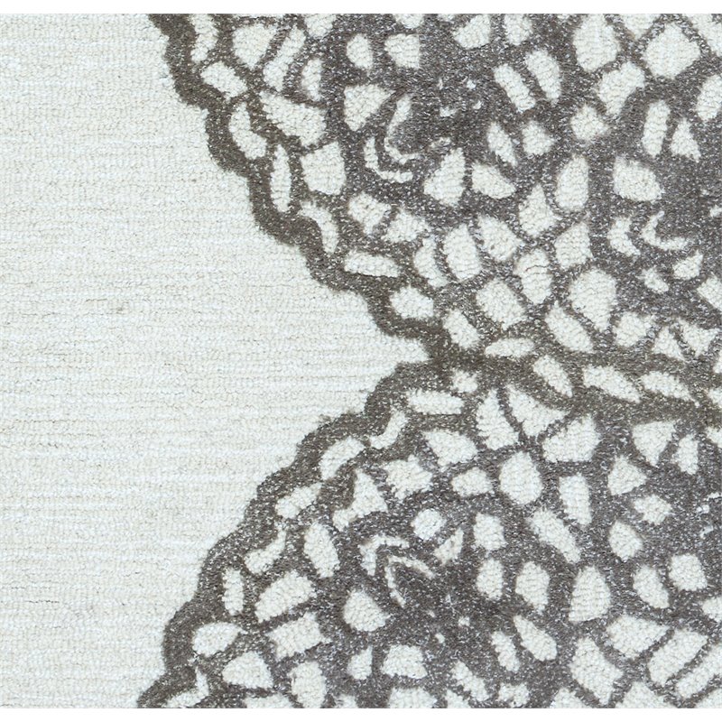 Alora Decor Charming 10' Round Grey/Gray/Rust/Blue Hand-Tufted Area Rug