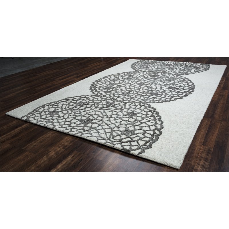 Alora Decor Charming 12' x 15' Grey/Gray/Rust/Blue Hand-Tufted Area Rug