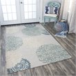 Alora Decor Charming 9' x 12' Medallion Blue/Gray/Rust/Blue Hand-Tufted Area Rug
