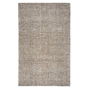 Alora Decor London 12' x 15' Solid Brown/Gray/Rust/Blue Hand-Tufted Area Rug