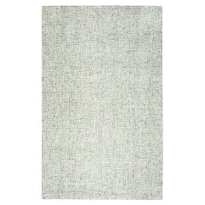 Alora Decor London 12' x 15' Solid Green/Gray/Rust/Blue Hand-Tufted Area Rug