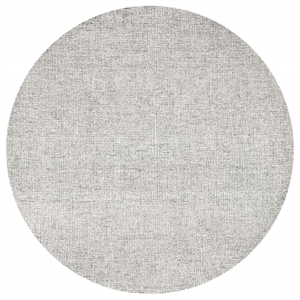Alora Decor London 10' Round Solid Gray/Gray/Rust/Blue Hand-Tufted Area Rug