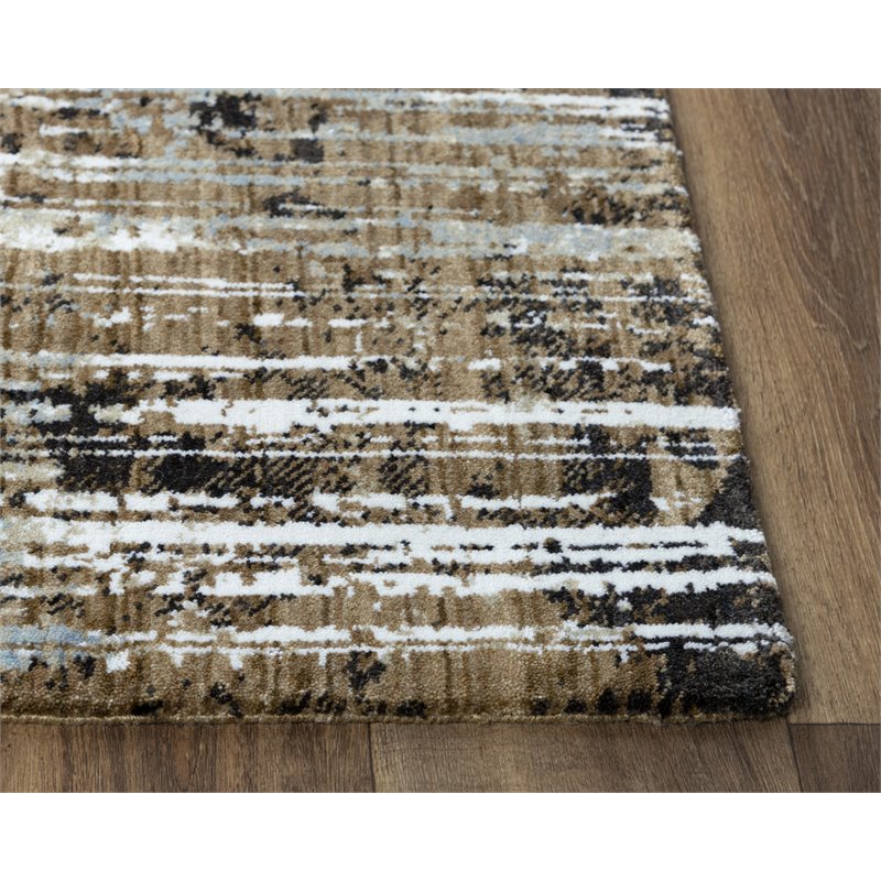Alora Decor Elect 10' x 13' Beige/Blue/Brown Power-Loomed/Hybrid Area Rug