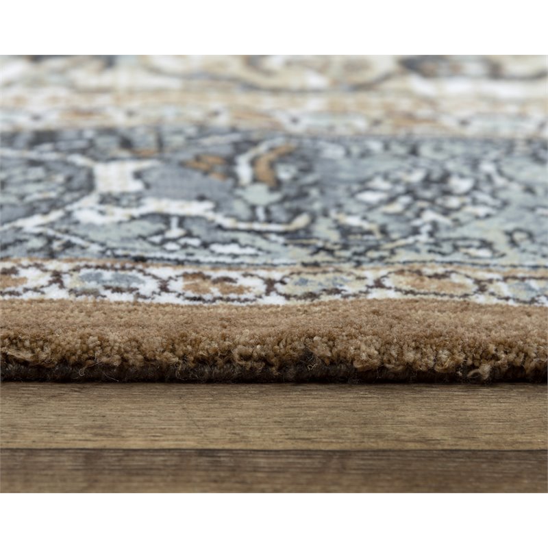 Alora Decor Elect 9' x 12' Multi/Blue/Brown Power-Loomed/Hybrid Area Rug