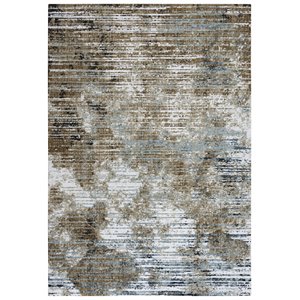 Alora Decor Elect 9' x 12' Beige/Blue/Brown Power-Loomed/Hybrid Area Rug