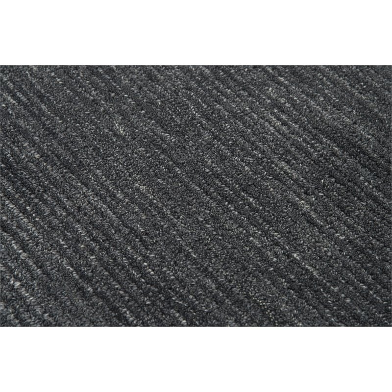 Alora Decor Emerson 10' x 13' Solid Dk. Grey/Gray/Rust/Blue Hand-Tufted Area Rug