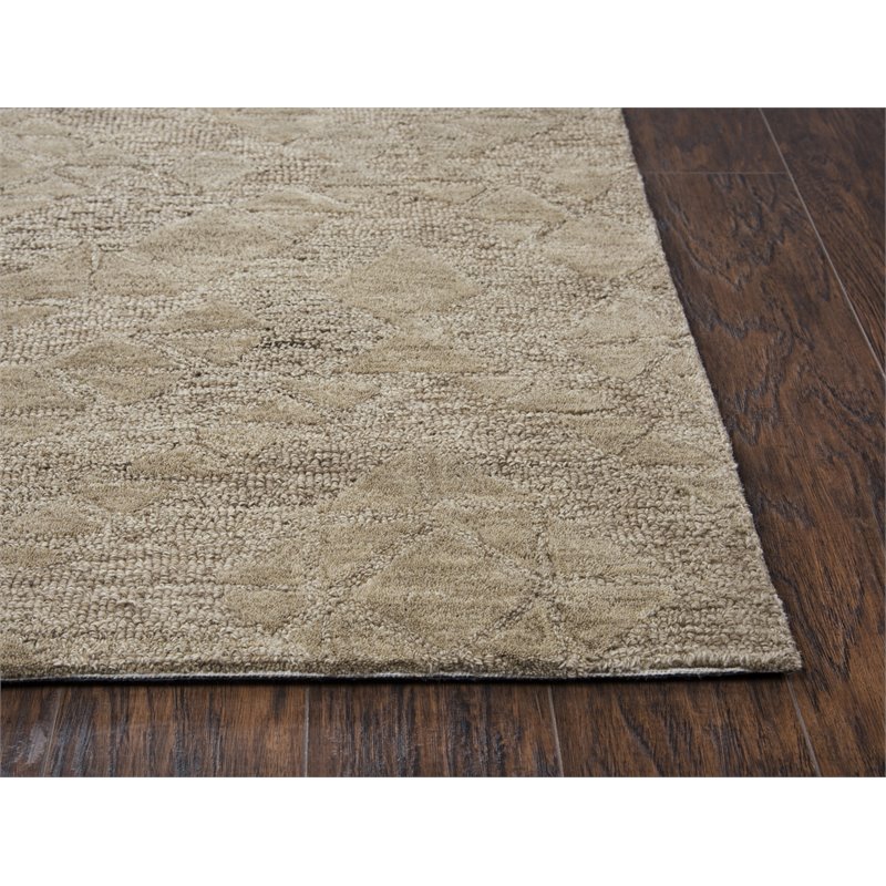 Alora Decor Emerson 9' x 12' Diamond Brown/Gray/Rust/Blue Hand-Tufted Area Rug