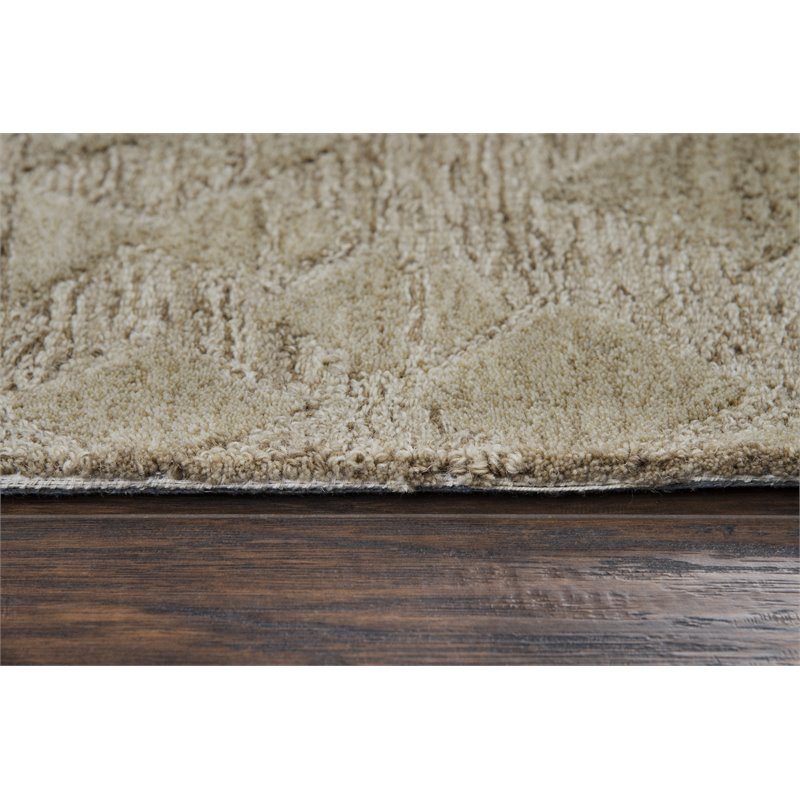 Alora Decor Emerson 9' x 12' Diamond Brown/Gray/Rust/Blue Hand-Tufted Area Rug