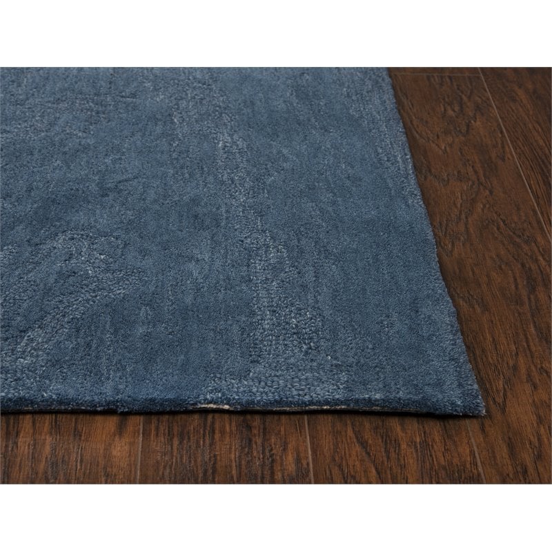 Alora Decor Emerson 9' x 12' Abstract Blue/Gray/Rust/Blue Hand-Tufted Area Rug