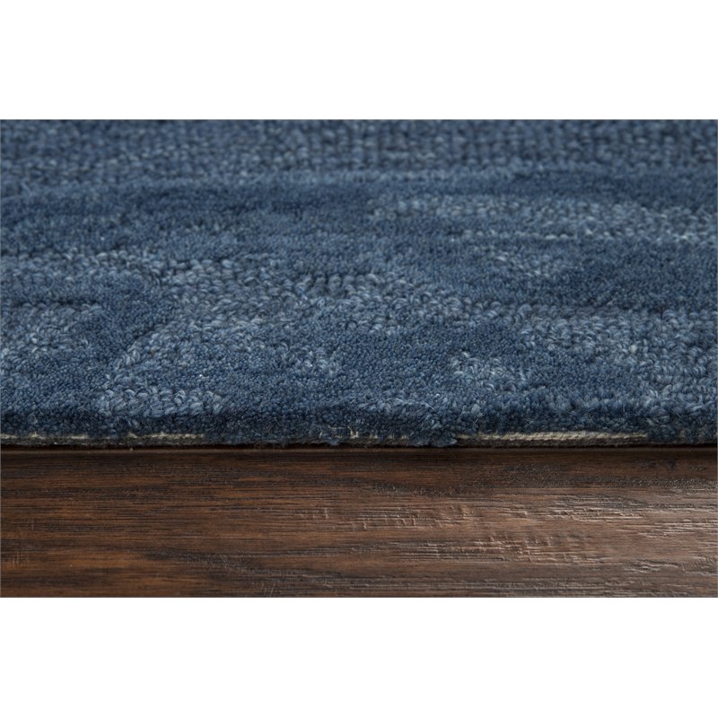 Alora Decor Emerson 9' x 12' Abstract Blue/Gray/Rust/Blue Hand-Tufted Area Rug