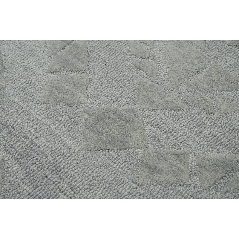 Alora Decor Emerson 9' x 12' Diamond Grey/Gray/Rust/Blue Hand-Tufted Area Rug