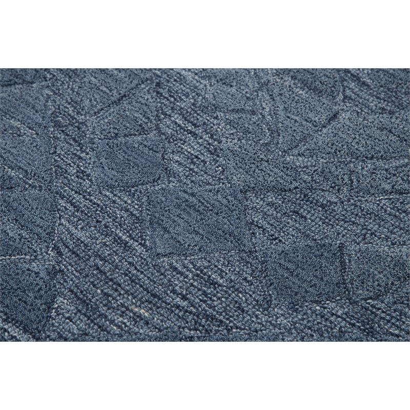 Alora Decor Emerson 9' x 12' Diamond Blue/Gray/Rust/Blue Hand-Tufted Area Rug