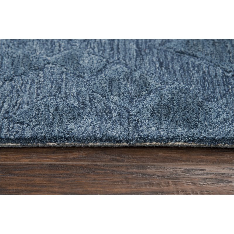 Alora Decor Emerson 9' x 12' Diamond Blue/Gray/Rust/Blue Hand-Tufted Area Rug