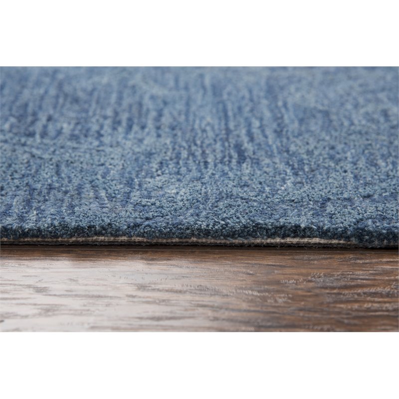 Alora Decor Emerson 10' x 13' Damask Blue/Gray/Rust/Blue Hand-Tufted Area Rug
