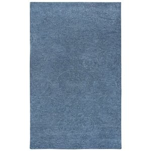 Alora Decor Emerson 10' x 13' Damask Blue/Gray/Rust/Blue Hand-Tufted Area Rug