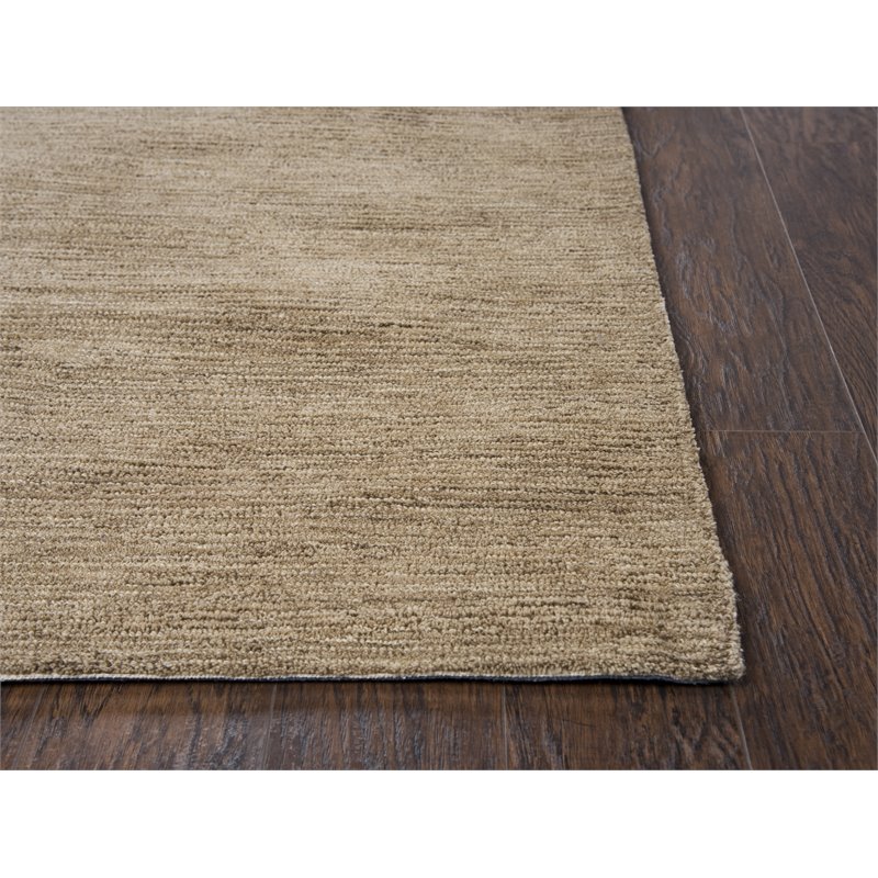 Alora Decor Emerson 9' x 12' Solid Brown/Gray/Rust/Blue Hand-Tufted Area Rug