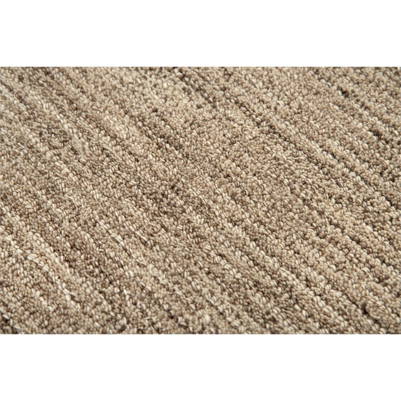 Alora Decor Emerson 9' x 12' Solid Brown/Gray/Rust/Blue Hand-Tufted Area Rug