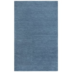 alora decor emerson 10' x 13' solid blue/gray/rust/blue hand-tufted area rug