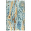 Alora Decor Flare 9' x 12' Abstract Blue/Grey/Teal/Gold Hand-Tufted Area Rug